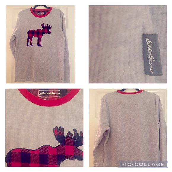🎄❤️Eddie Bauer🙌Holiday ready! Men’s Medium! Sleep shirt - Picture 1 of 1